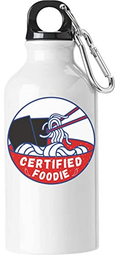 Certified Foodie Japanese Ramen Noodles Graphic Touristische Wasserflasche Weiß 500ml