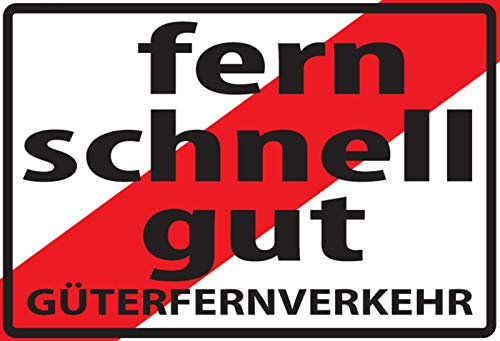 Generisch Blechschild 20x30 Fern schnell gut Kult Schild Güterfernverkehr LKW Truck Lieferverkehr