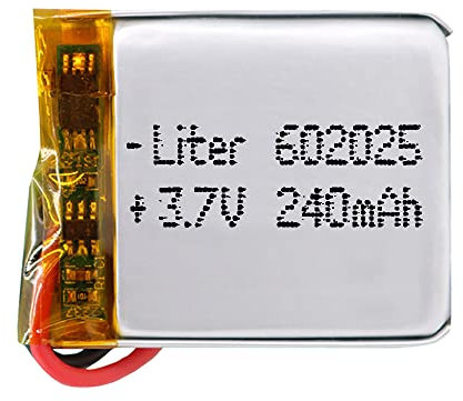 Akku 602025 LiPo 3.7V 240mAh 0.888Wh 1S 5C Liter Energy Battery Lithium Polymer Batterien Schutzplatine für Elektronik Wiederaufladbar - Nicht geeignet für Funksteuerung 27x20x6mm (240mAh|602025)