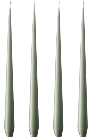 ester & erik Taper Candles, Box, 32cm, 4 Stück, 70 Green Soil