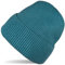 styleBREAKER Unisex Strickmütze mit Rippenmuster und breiter Krempe, Feinstrick Mütze doppelt gestrickt, Strick Beanie 04024190, Farbe:Blau
