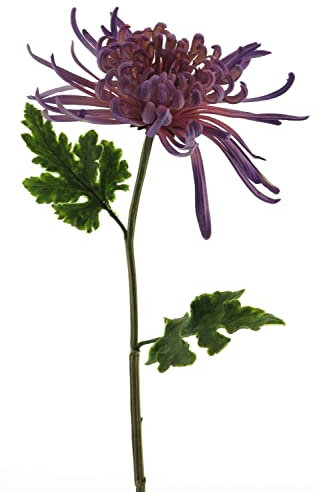 artplants.de Crisantemo Artificial YASULI, Morado, 70 cm - Flor de Tallo Decorativa