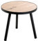Home4You Beistelltisch - Artisan Eiche Dekor - Schwarz - MDF - Metall - Ø 40 cm - lackiert