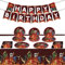 DAGORD Ninja Birthday Decorations, Game Party Tableware Include Birthday Banner, Tablecloth, 20 Plates and 20 Napkins for Kids Adults Party Decorations