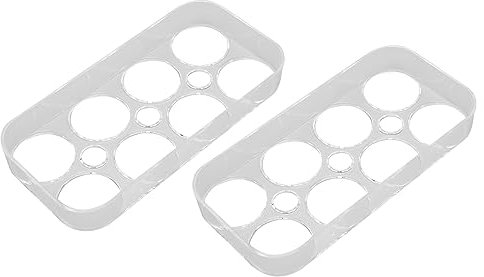 Vassoio per Uova da Frigorifero a 8 Griglie con Fessure Individuali, Portauova Trasparente per Armadio da Cucina