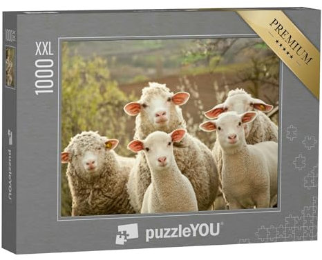 Puzzle 1000 Teile XXL „Neugierige Schafe“ – aus der Puzzle-Kollektion Schafe & Lämmer