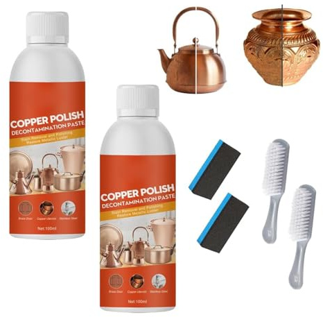 Brass Brass Cleaner,Brass Cleaner and Polish Spray,Brass Cleaner,Natural Brass Cleaner,Copper Cleaner and Polish,Copper Cleaner for Pots and Pans (2PC)
