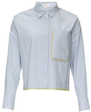 s.Oliver Verkürzte Streifenbluse mit Kontrast-Details