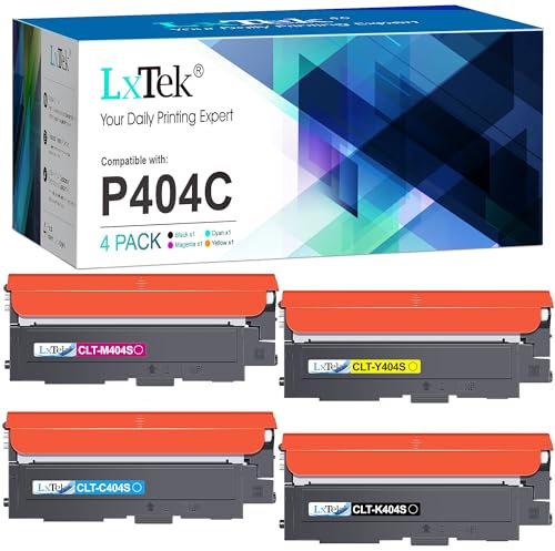 LxTek Kompatible Tonerkartuschen als Ersatz für Samsung 404S CLT-P404C für Xpress SL C430 C430W C480FN C480FW C480 C480W