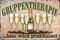 Wetterfestes 30 x 20 cm Blechschild – für Prosecco, Sekt Liebhaber und Genießer – lustiger Spruch – „Gruppentherapie, hier wird praktiziert!“