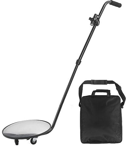 Auto Inspektionsspiegel mit Rolle, Einziehbar Teleskopspiegel mit LED Teleskop Fahrzeug Inspektionsspiegel mit Teleskopgriff Geocaching Ausrüstung, fur Überprüfung des Fahrzeugzus