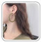 Ximdble Vintage Acrylic Circle Hoop Earrings Resin Hoop Huggie Earrings Green Hinged Earrings Helix Lobe Hinged Earrings Cubic Circular Huggie Earrings Jewelry for Women