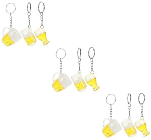 Ciieeo 9 Pcs Boccale Di Birra Portachiavi Tazza Di Birra Catena Chiave Delicato Portachiavi Zaino Appeso Decor Pendente Della Tazza Di Birra Zaino Portachiavi Pendente Dello Zaino Tazza