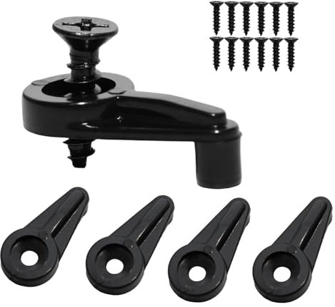 Pocoxll Lot de 50 clips de fixation pour verre, clips polyvalents pour fenêtres, miroirs, portes d'armoire, et plus encore, maintiennent solidement les écrans et les panneaux de verre (vis noires