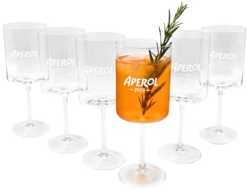Maxito Original Aperol Spritz Gläser ∣ 6er Set ∣ Modernes Design für Cocktail Gläser ∣ Ideal als Aperol Spritz Geschenkset ∣ Aperol Geschenk ∣ Trinkgläser Set