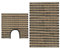 Tidyard Tapis de Salle de Bain tissés à la Main Jute Naturel et Noir pour Salle de Bain