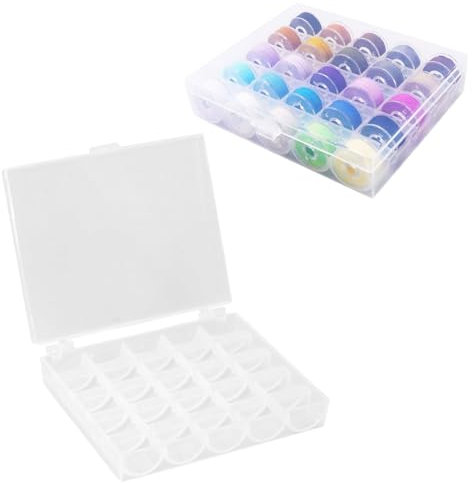 Aufbewahrungsbehälter Aus Kunststoff,Nähgarn Aufbewahrung,Spulen Nähmaschine,Stickgarn Aufbewahrung,Garnrollen Aufbewahrung,Garn Aufbewahrung,Transparente Box Für 25 Spulen