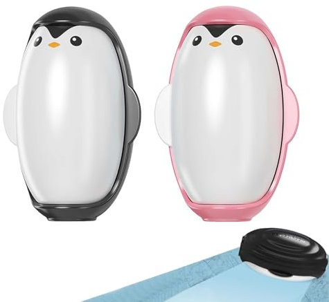YFCJYBF 2 Stück Fusselrolle Wiederverwendbar Abwaschbar,Pinguin Reusable Lint Roller, Wiederverwendbare Mini Reise Fusselrolle für Kleidung und Tierhaare, extra klebrig, effiziente Haarentfernung