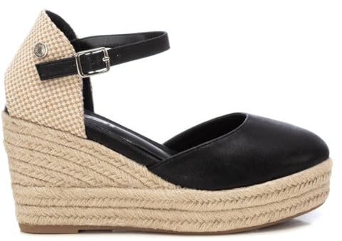 REFRESH - Keilsandalen Damen Schwarz - Bequeme und vielseitige Schuhe - Casual Mode - Modell 17278201 (Größe 38)