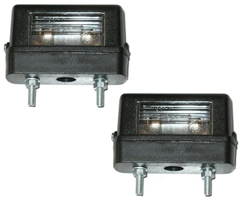 Aspöck 2 x Regpoint small Kennzeichenleuchte mit Glühbirne