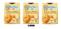 Mulino Bianco Cuor di Mela, Biscotti Ripieni con Mela, Confezione da 3 x 300g, Frollini al Burro con Mele 100% Italiane,+ key smarter italy shop service