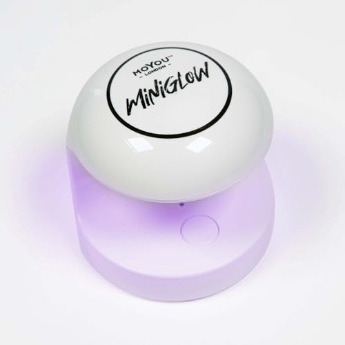 MOYOU LONDON Mini UV LED Nail Lamp for Gel Polish - Portable USB Nail Dryer | Quick Cure Travel Size Compact Light for DIY Manicures; Folding Stand Design for Semi Cured Extension Wraps & Top Coats, 1pc