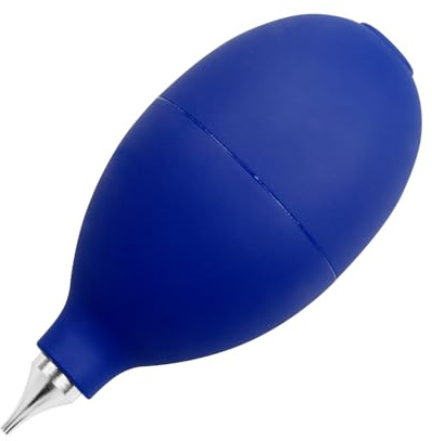 Bojueshaw Reusable Silicone Air Blower,Squeeze Ball Pump Duster,Portable Dust Removal Tool for Hearing Aid,Camera Lens,Watch,Keyboard(Blue)