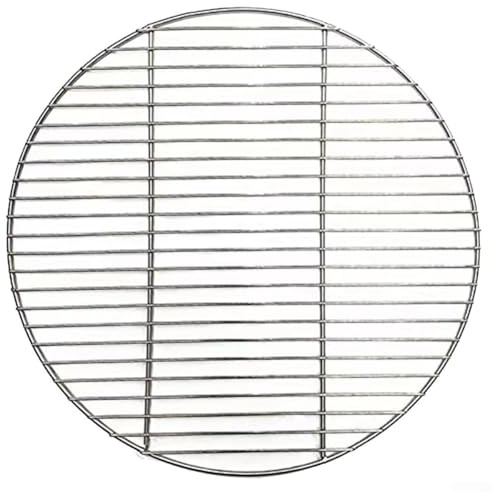 HOHOVYVY Grillrost Rund, Runder Grillrost Aus Edelstahl BBQ-Netz Backblech Campingkocher Grillzubehör Für Outdoor Garten Party Picknick(45cm)