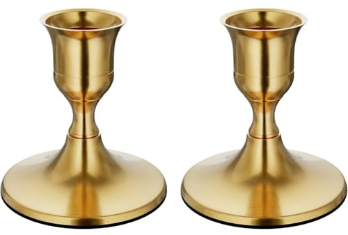 Ujjdwiurgh Taper Candle Holders,Vintage Metal Candlestick Holders for Dinner Room Table Centerpiece or Mantel Wedding Party Decor,B