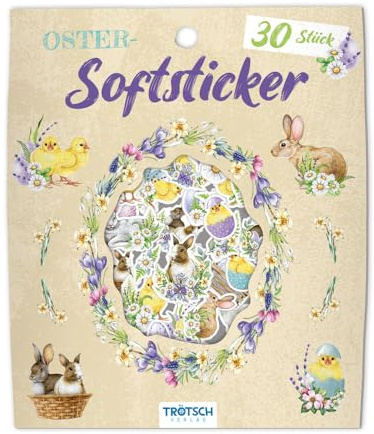 TRÖTSCH - Oster-Softsticker : Frühlingshafte Sticker zum Verzieren und Dekorieren: Aufkleber zum Verzieren und Verschenken