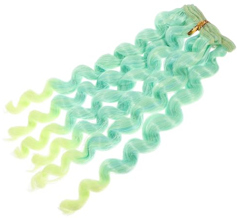 OSALADI Lockige Puppenperücke aus Seide Ersatzhaar für Kleine Puppen 20cm Hitzebeständig zum Selbstgestalten und Puppenfrisieren