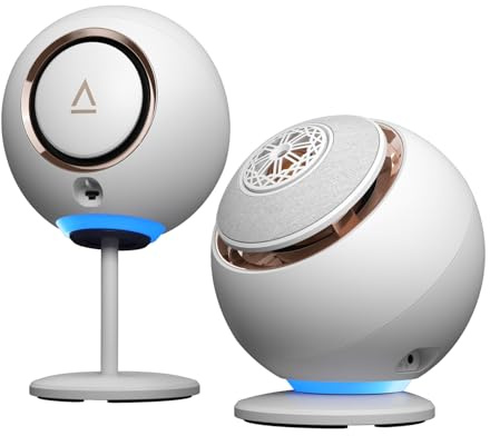 CREATIVE Pebble Nova Altoparlanti premium 2.0 USB-C per computer con Bluetooth 5.3 e illuminazione RGB personalizzabile, audio USB, uscita cuffie, per PC e Mac (Bianco)