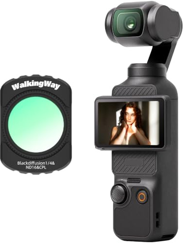 WalkingWay 3-in-1 Filter (CPL+ND16+Black Mist) für Pocket 4/3 | Magnetischer 3-in-1 Filter kombiniert CPL, ND und Black Mist für vielseitige Aufnahmen ohne häufigen Filterwechsel