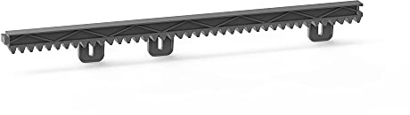Avidsen Zusatz-Zahnstange, Zahnleiste 50 cm, Modul 4 | Stahlverstärktes Nylon, 3 Befestigungslaschen, 13-mm-Teilung, schwarz, erweiterbar, Schrauben nicht enthalten