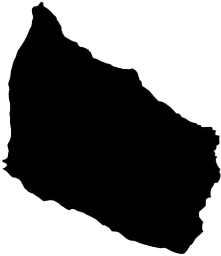 Samunshi® Bornholm Insel Aufkleber Autoaufkleber 8,7 x 10cm schwarz