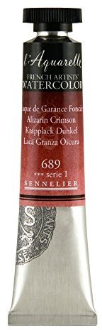 SENNELIER L'Aquarelle French Watercolor, 21ml Tube, S1 Alizarin Crimson