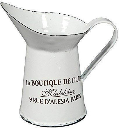 linoows Sahnekännchen, Küchen Kanne, Kleiner Emaille Krug im Landhausstil