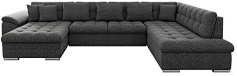 Mirjan24 Eckcouch Ecksofa Niko Bis, Design Sofa Couch mit Schlaffunktion und Bettkasten U-Sofa Farbauswahl Wohnlandschaft vom Hersteller (Ecksofa Links, Majorka 03)