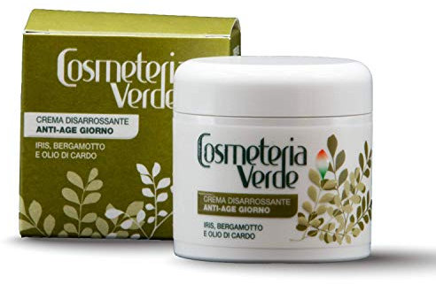 Crema Disarrossante Anti-Age Giorno Cosmeteria Verde- Crema da giorno per il trattamento cosmetico della pelle sensibile con presenza di capillari superficiali dilatati,rossori persistenti e couperose