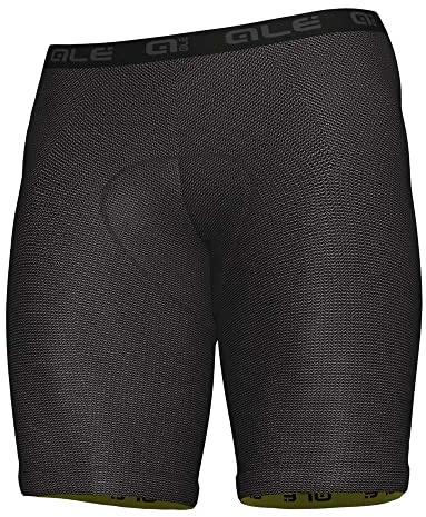 Alé Cycling Herren Offroad MTB Enduro gepolstertes Futter Radhose, Schwarz, XL