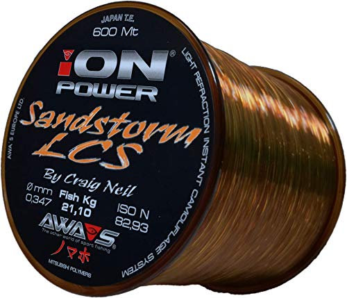Filo da pesca monofilo, in nylon, AWA Shima ION Power Sandstorm, 600 m, dal Giappone