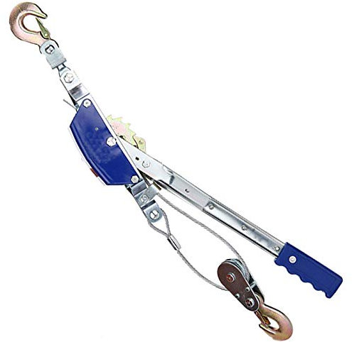 DFGENLY Handseilwinde Horizontal, Ratschenseilzug Greifzug mit Umlenkrolle und Haken, Hand Seilwinde Power Puller mit Umkehrfunktion, Zugkraft- 1/2/3/4 Tonne, Tragbar Traktionswerkzeug