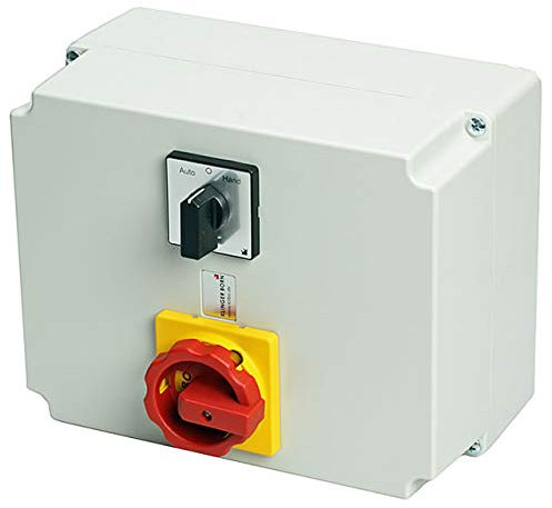 Einschaltautomatik 1Ph/3Ph, Hand-Null-Auto, Federzugklemmen, CCST, Not-Halt Schalter