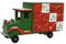 Adventskalender zum Befüllen Lastwagen Holz 10,5x30x17cm 1 Stück - befüllbar & wiederverwendbar/Kaemingk Adventskalender LKW rot grün aus Holz 1 Stück
