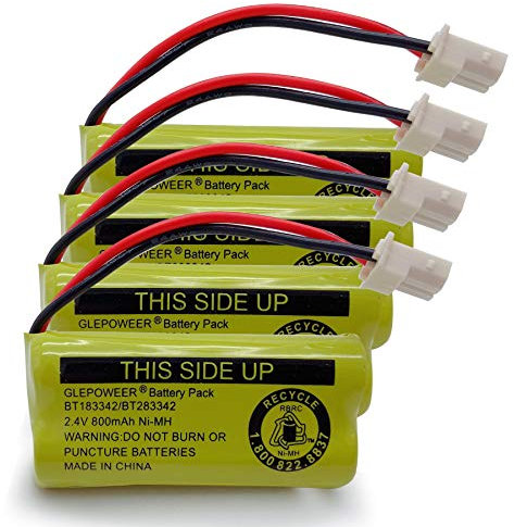 GLEPOWEER Batteria 2,4 V 800 mAh BT183342 BT283342 BT166342 BT266342 BT162342 BT262342 compatibile con telefono cordless CS6114 CS6419 CS6719 EL52300 CL80111 Uno (confezione da 4)