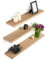 Rikmani Wandregal Holz Eiche massiv Natur - Handgefertigtes Regal Bücherregal Holzregal Wandboard HOLY (Natur) 120 cm