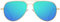 H HELMUT JUST Pilotenbrille Pilot Sonnenbrille Herren DamenGrün Verspiegelt Gold Rahmen Unisex Polarisiert mit UV400-Schutz Retro Groß Klassisch