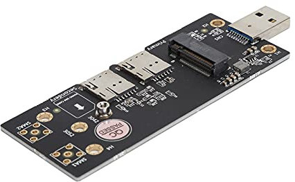 ciciglow Adaptador convertidor, 1.5V PCB M.2 a Adaptador USB 3.0 con Ranura para Tarjeta SIM Dual, NGFF Key B 3G / 4G / 5G Prueba del módulo Vertical Compatible para USB 3.0