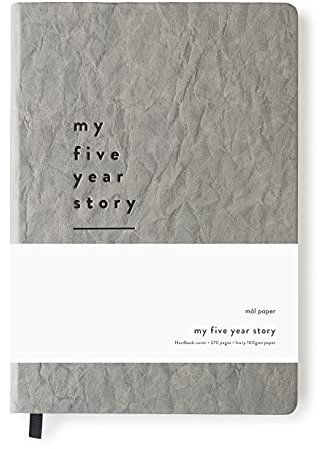 Mål Paper My Five Year Story Journal – Hardcover-Notizbuch im Used-Look, Tagesdatum für Achtsamkeit, Reflexion und positives Denken, Lebensplaner-Logbuch, einzigartige Geschenke für Männer und Frauen