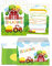 12 Einladungskarten incl. 12 Umschläge zum Kindergeburtstag Mädchen Jungen Bauernhof Outdoor-Party